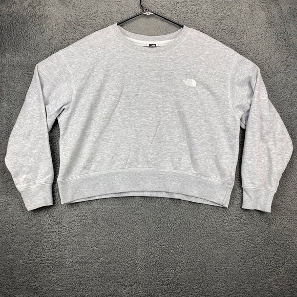 The North Face Crewneck Sweatshirt Pullover Circular Design Gray Women's‎ XL - Picture 1 of 16